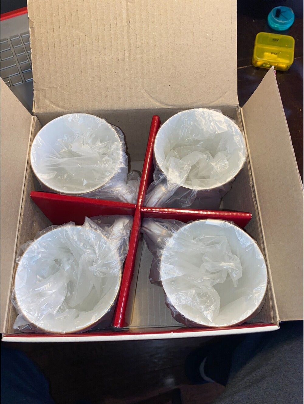 new in box - MIKASA 'Christmas Garden' SET OF 4 MUGS - holiday christmas